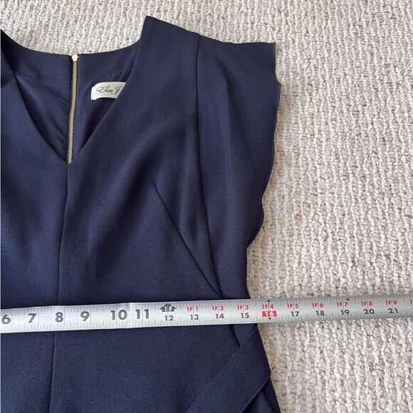 Eliza J Signature Stretch Crepe Solid Midi Dress - Picture 11 of 16